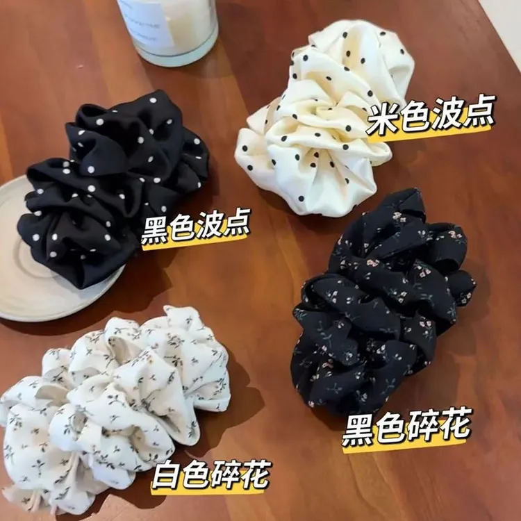 新款发日韩无仿真发夹风皮草云朵显锌合波点巨镀层甜美量