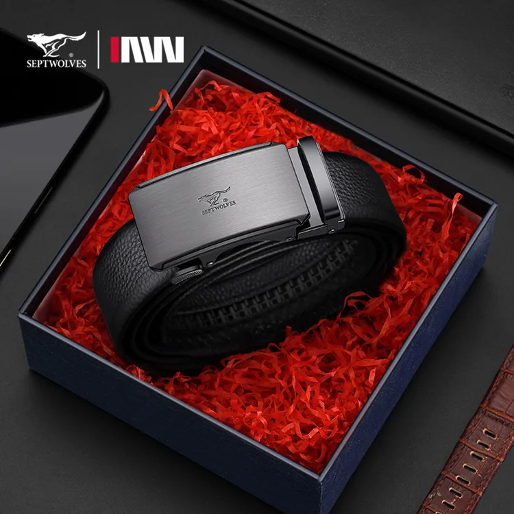 七匹狼皮带男士真皮2025新款高档牛皮腰带送男友爸爸生日礼物裤带