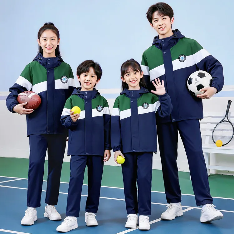 江西九江市冬季冲锋衣校服统一中小学生指定校服初中生加绒加厚