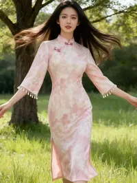 【烟云】秋季中国风旗袍改良气质修身显瘦旗袍时尚复古中式日常优雅