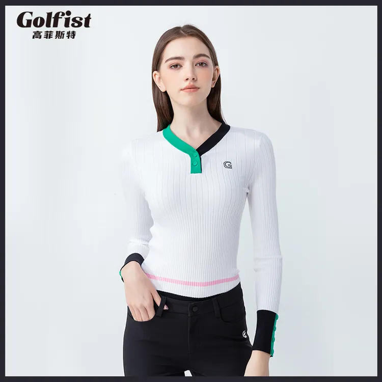 春秋季高尔夫女装长袖秋冬针织衫毛衣修身韩版休闲GOLF运动衣服饰
