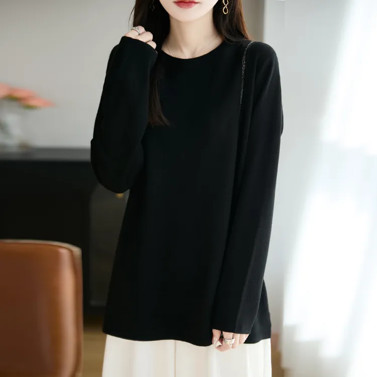 大码女装胖mm秋冬大码女士毛衣中长款遮肚子内搭可外穿针织打底衫