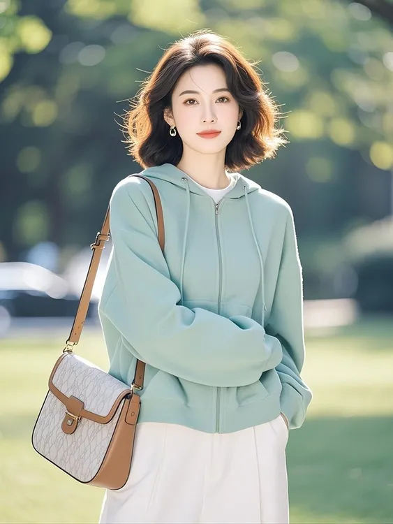 超好看洋气减龄连帽卫衣女开衫2025春秋新款小个子休闲百搭外套女