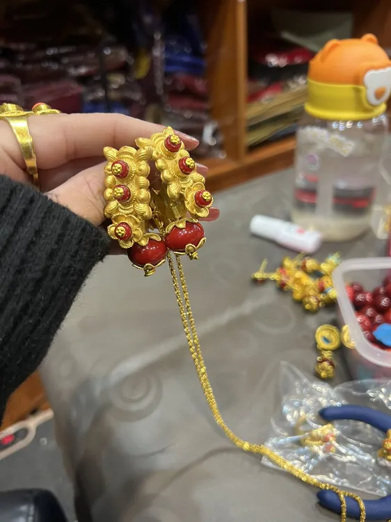 黄铜合成锆石耳饰 合金无非金属耳饰款耳环民族风藏饰品不掉色