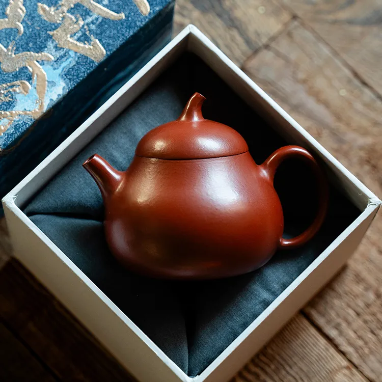 德白紫砂壶明针工艺朱泥手工水壶女士家用茶壶过滤泡茶器功夫茶具
