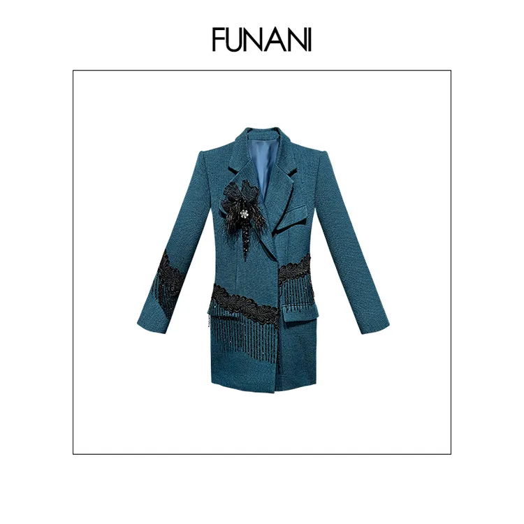 【FUNANI】 原创轻奢设计高级时尚2025秋冬修身西服外套 XG2531128A