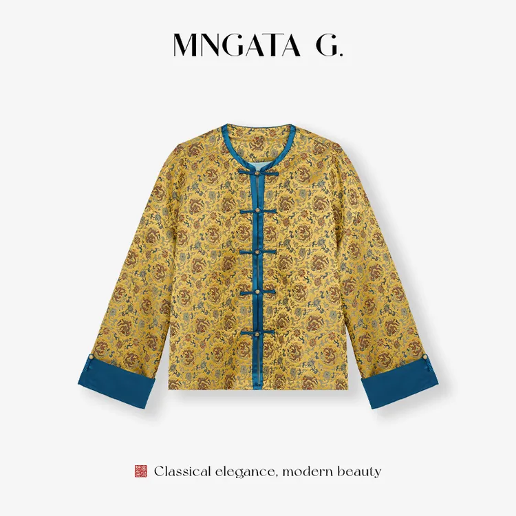 MNGATA G.宫小妍【金资宝相】25年秋冬新中式国风穿搭短外套C020018