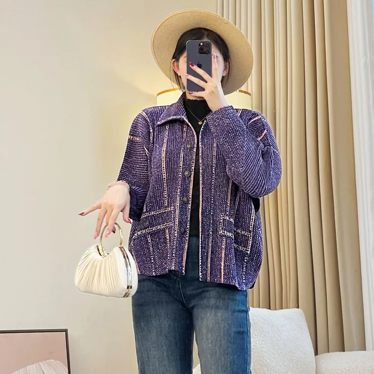 小众设计感时尚气质仿牛仔短外套女宽松大码开衫上衣2025秋冬新款