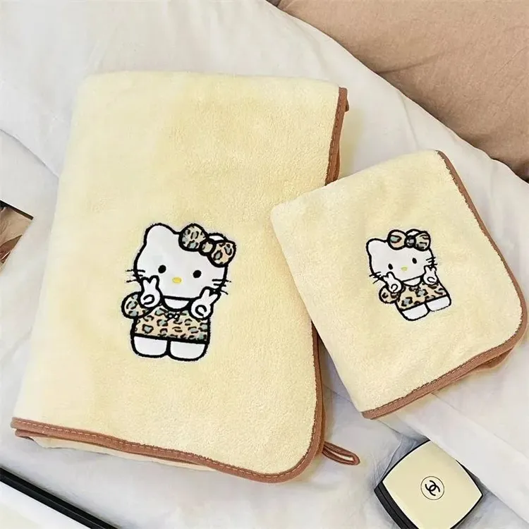 2025新款浴巾可爱hellokitty浴巾女超强吸水速干洗澡浴巾不掉毛