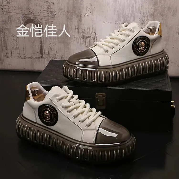 金恺佳人轻奢意大利潮男时尚休闲鞋新款舒适板鞋百搭头层牛皮男鞋