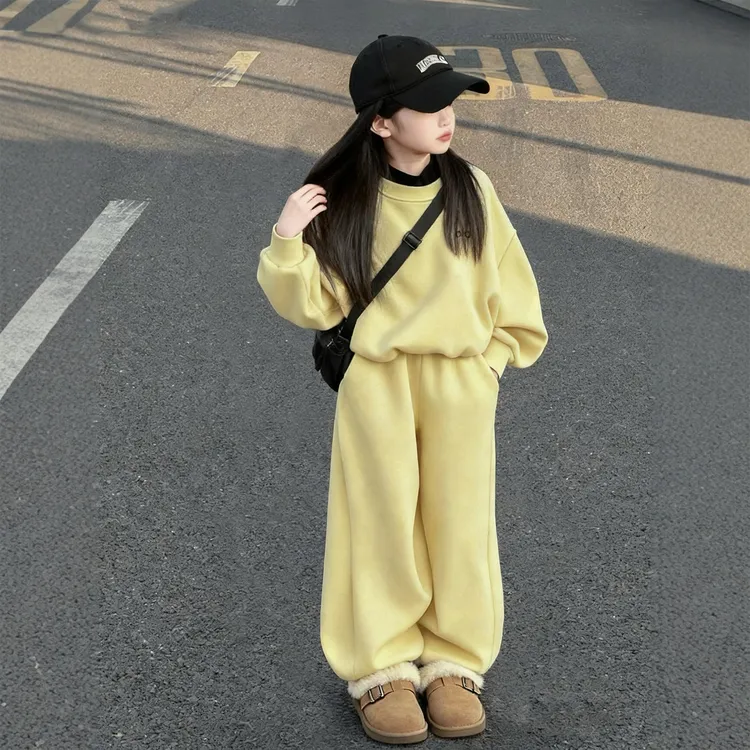 女童套装2025新款儿童春秋款卫衣两件套中大童女孩秋季运动服洋气