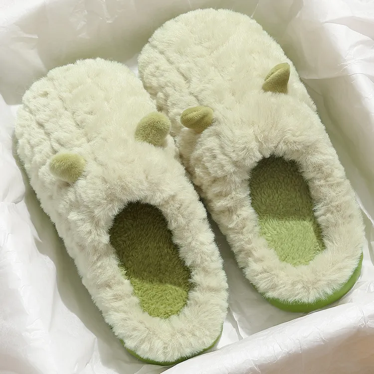 踩屎感厚底棉拖鞋女士冬季2025新款家居室内情侣可爱毛绒保暖棉鞋
