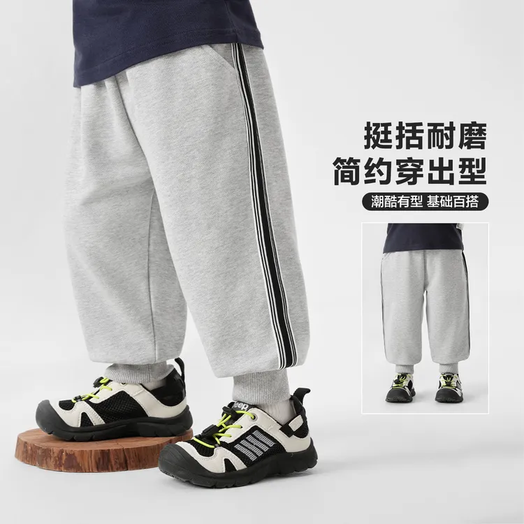 [毛圈面料]男童R系列拉条针织卫裤运动裤秋季新款卫裤U16561