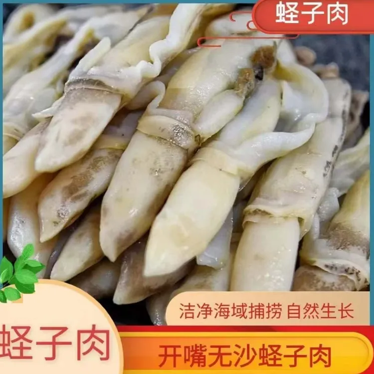 【特大带黄蛏王肉】新鲜蛏王肉竹节蛏生鲜人工去壳去沙囊 500克/包