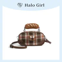 一张同学【长约22宽7高12单位厘米】时尚手提单肩斜挎包C7637咖