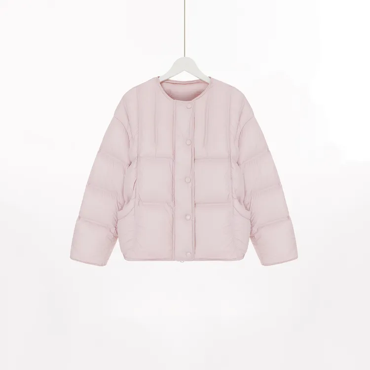 几里与麻 （棉花糖）花瓣纹圆领羽绒服 衣长64胸围142 2111048