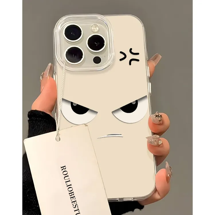 BANCA愤怒凶凶表情适用iPhone16/15大孔手机壳华为vivo小米15oppo