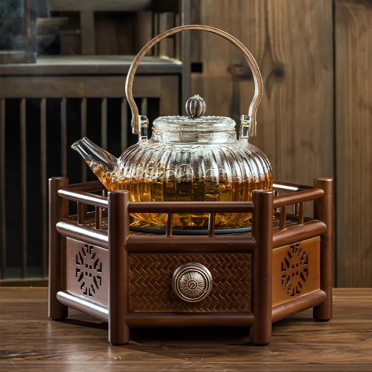 电陶炉煮茶烧水壶泡茶专用壶手工竹制家用小型电茶炉全自动煮茶器