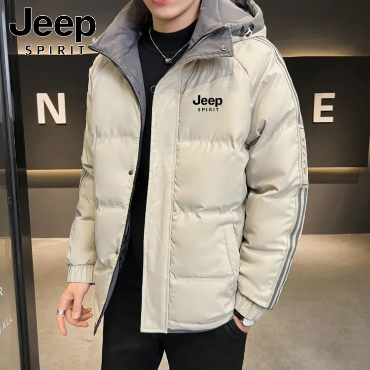 Jeep吉普冬季棉衣加厚加绒保暖男士休闲棉服防风防水外套冬天棉袄