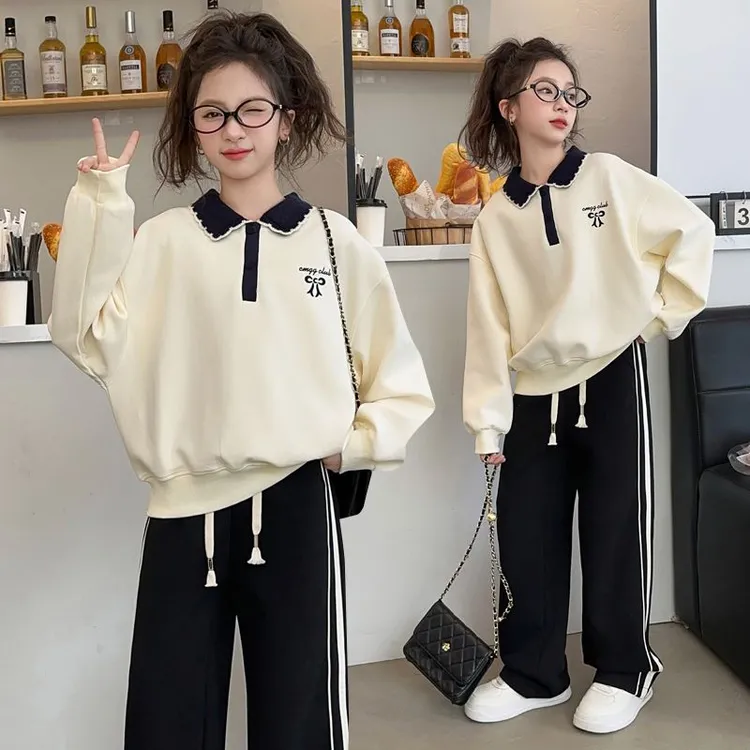 女童卫衣2025新款春秋季洋气时髦儿童衣服女孩秋装长袖上衣中大童