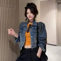 【CCDZ】早秋新品时尚韩系百搭复古牛仔短外套女