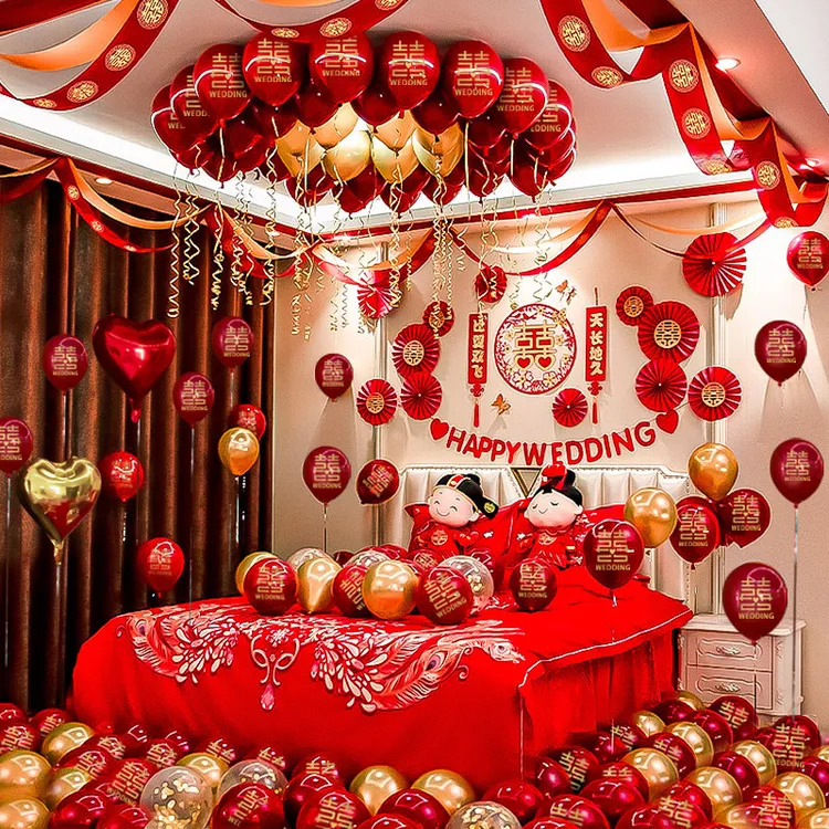 婚房布置套装男方女方新房网红卧室婚礼气球结婚装饰用品大全婚庆