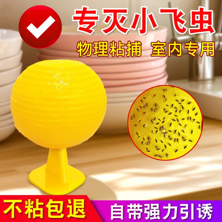 果蝇苍蝇消灭神器小飞虫驱除神器诱捕器室内灭蚊虫克星厨房粘虫球