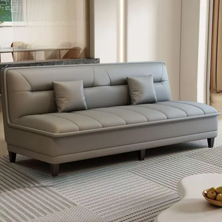 纳帕皮沙发床可折叠小户型客厅出租房一体两用简约现代家用沙发