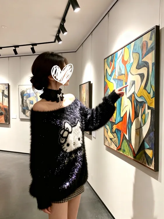 【kt日记】秋冬新款纯欲慵懒甜美风百搭卡通清冷系禅意可爱针织毛衣