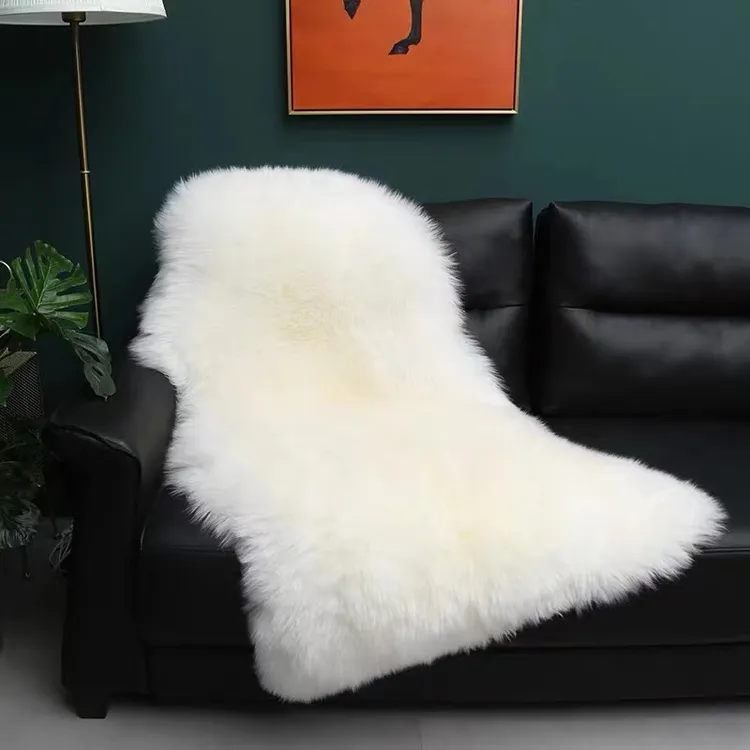 整张羊皮毛一体坐垫沙发垫飘窗垫汽车垫网红阳台垫加厚卧室床边毯