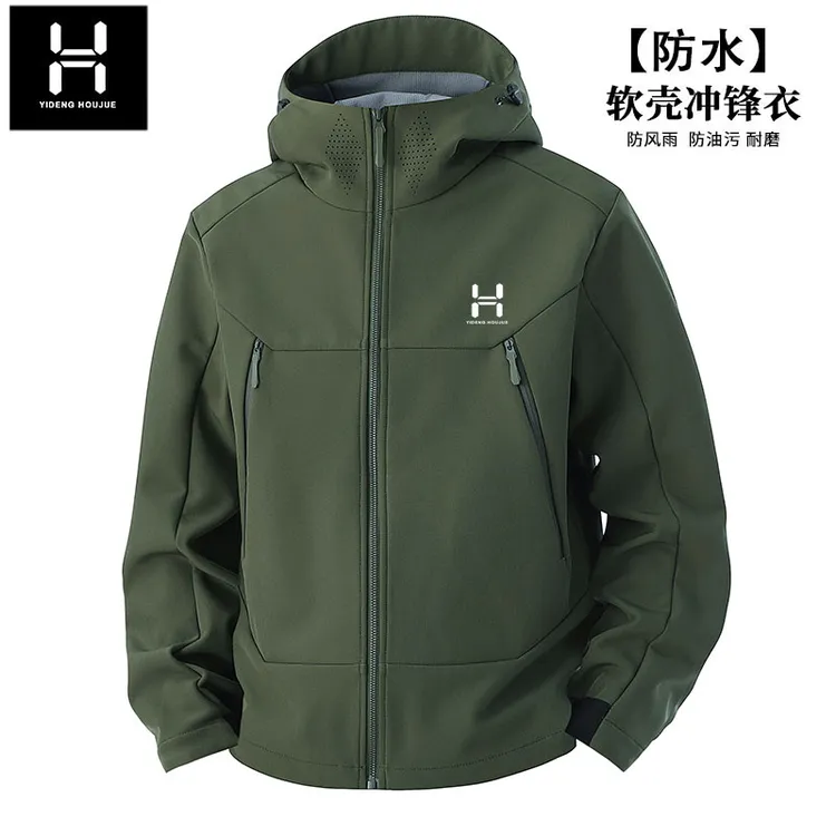 火柴珅【首批3折】秋冬户外情侣防风防水透气软壳冲锋衣外套-F8504