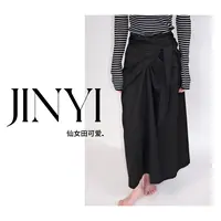【构筑印象】高腰不规则设计感绑带半身裙