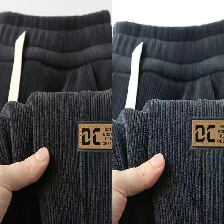 加绒加厚灯芯绒裤子男秋冬季潮流百搭外穿保暖休闲裤子运动哈伦裤