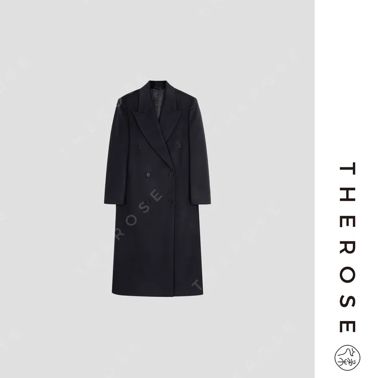 之柔【创世纪】简约时髦超细丝羊毛大衣时尚气质廓形长款女士外套