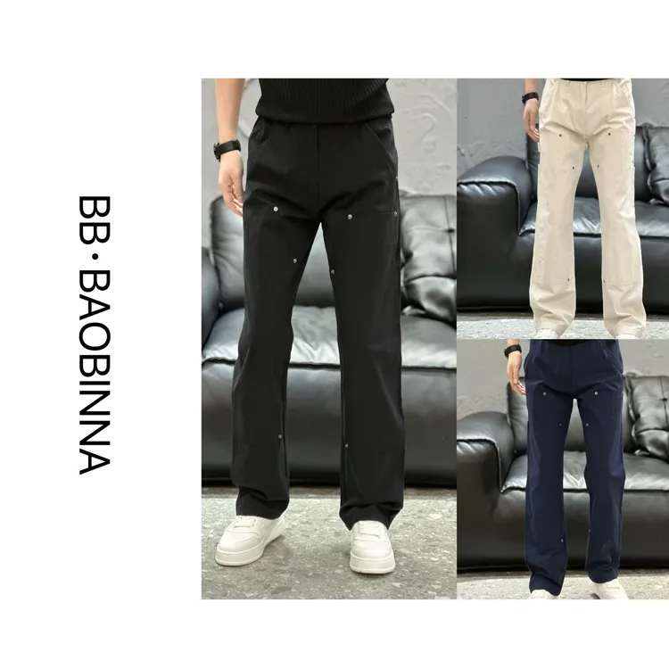 小野· 男装 | 立体剪裁" %100棉直筒工装牛仔裤3360