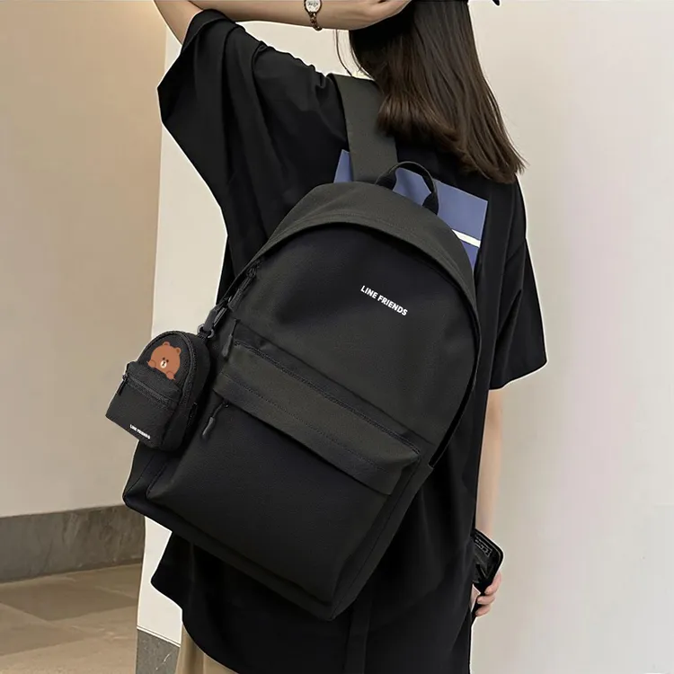 LINE FRIENDS布朗熊新款正品双肩包初高中大学生大容量书包女