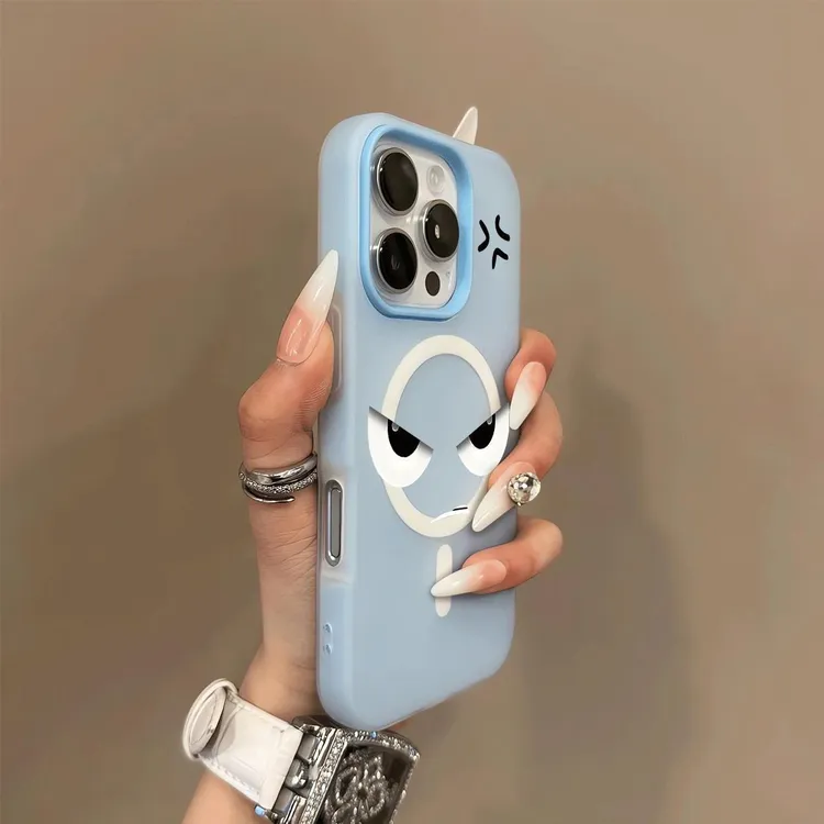 莎莎同款凶凶表情适用苹果16pro手机壳15pro新款14131211透明磁吸