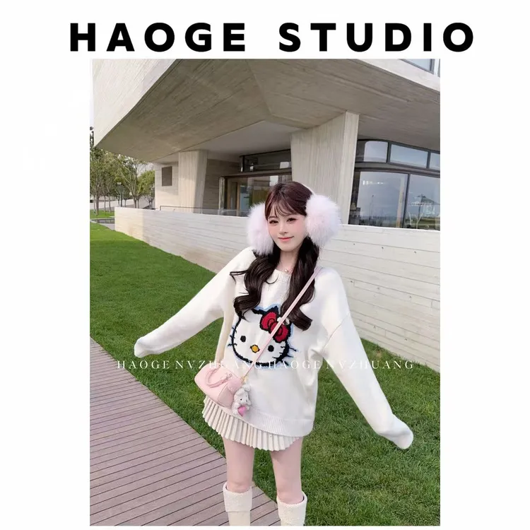 浩哥严选●毛衣预HGQ5MY4334A时尚百搭甜美秋冬减龄少女宽松设计感