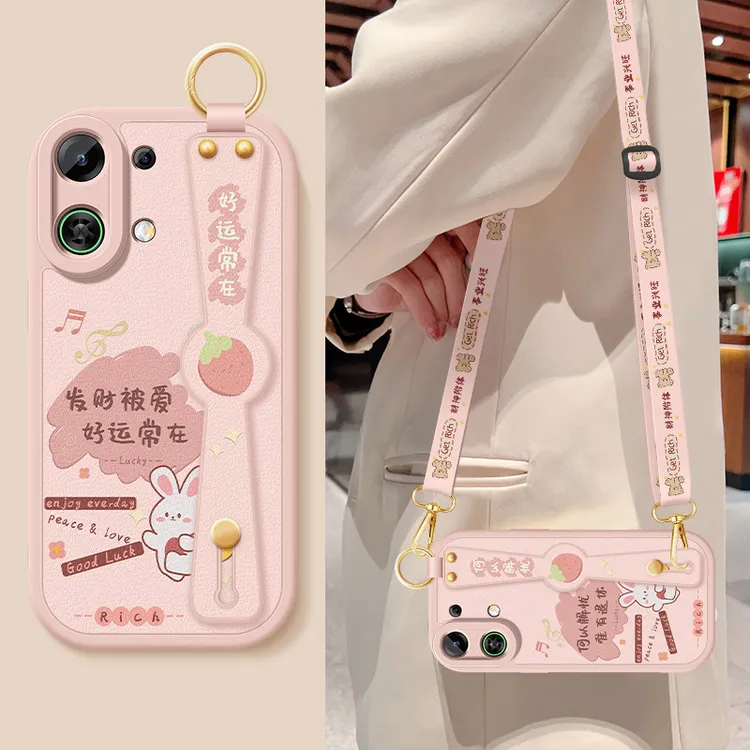 好运常在适用OPPOK13Turbo手机壳turbopro新款腕带小羊皮斜挎外壳