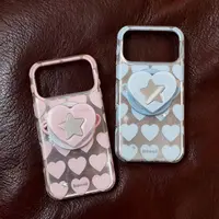 【萌】个性创意磁吸INS风爱心镜面适用于苹果17promax