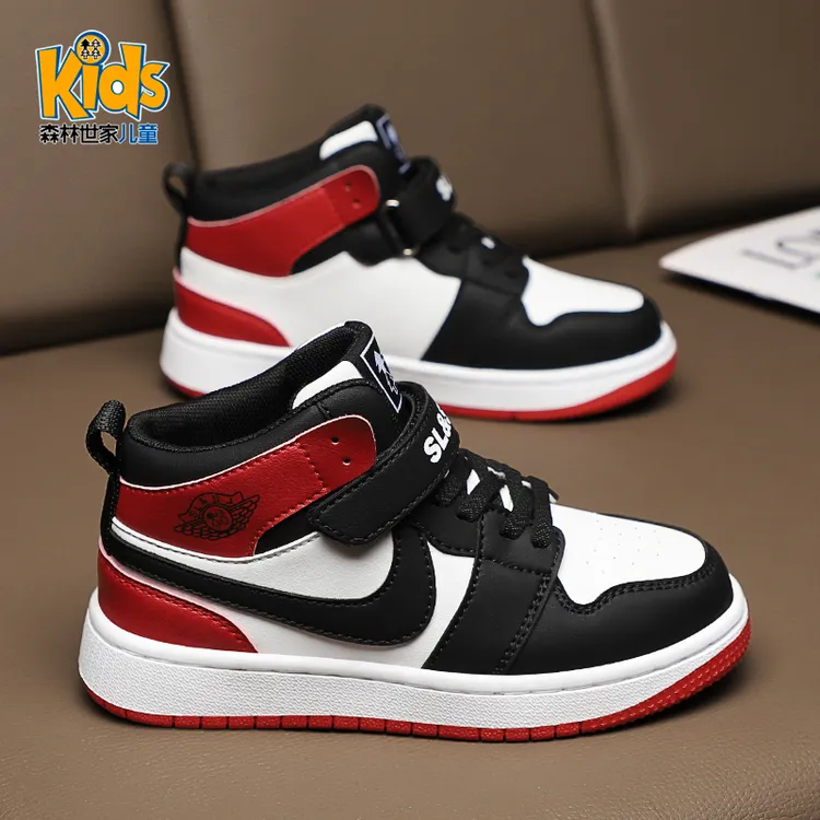 森林世家童鞋男童高帮板鞋秋冬2025新款冬季加绒儿童运动二棉鞋子