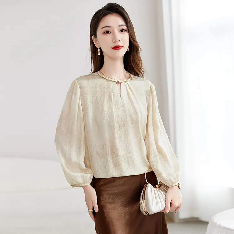 【敏洋纯】水墨佳人真丝小衫T恤百搭12599800