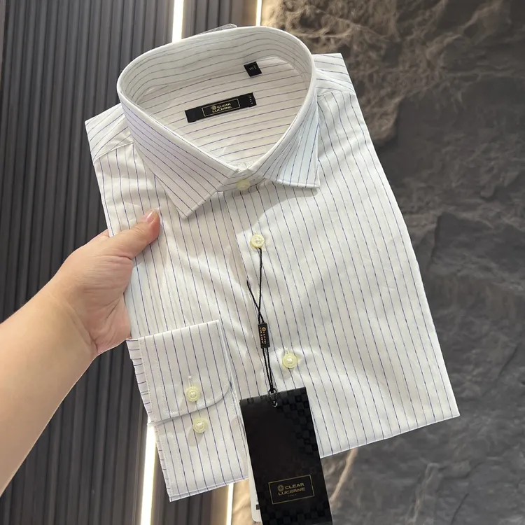 杉-凯莱LU喜111284【意大利CANCLINI面料】男春秋商务休闲长袖衬衫