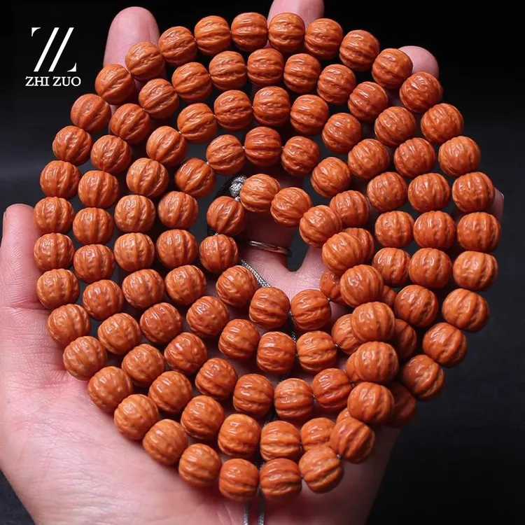 至作猴头108脖挂京八棱猴头核桃多圈猴头手串佛珠文玩古风饰品