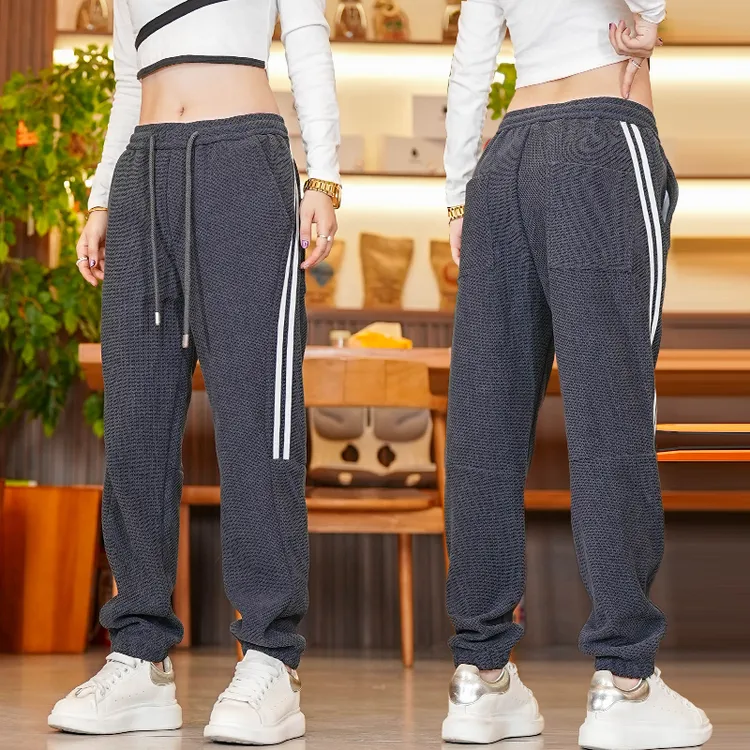 2025秋冬加厚保暖针织休闲裤男潮牌潮流运动韩版百搭裤子透气男士