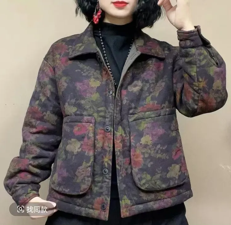 #66ZX冬季新款宽松型外套棉衣宽松时尚网红休闲潮流复古百搭棉服