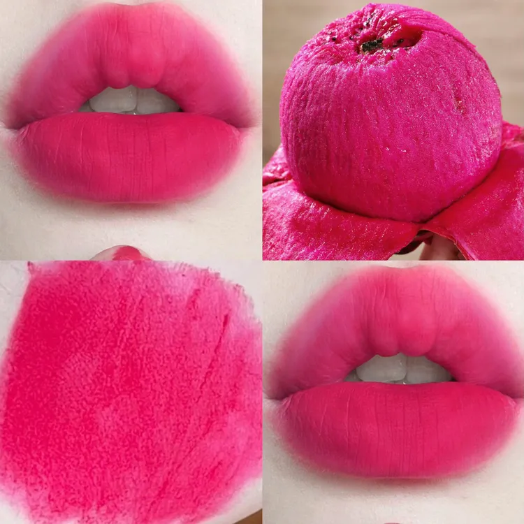 火龙果色好辣唇泥唇釉口红玫红色显白又甜又清冷韩剧女主色梅子色