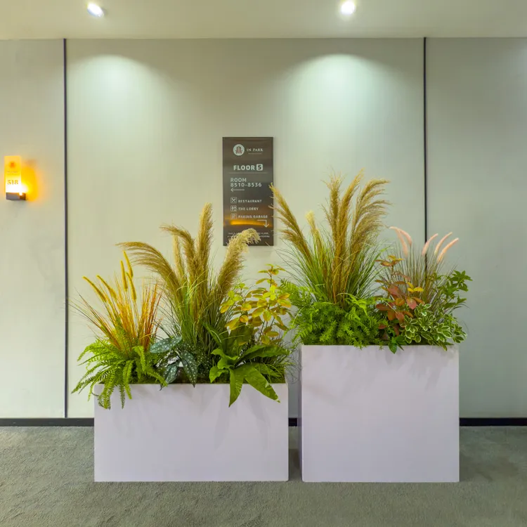 仿真芦苇狗尾绿植景观造景酒店商场橱窗装饰店铺植物隔断围栏假花