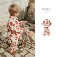 Tiny People欧美ins风宝宝长袖衬衫套装男女童洋气春秋宽松两件套