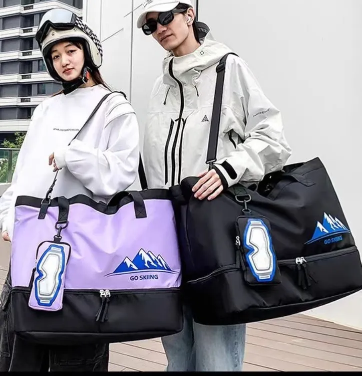 超大容量滑雪包衣物行李包滑雪装备健身包男女轻便手提短途旅行包